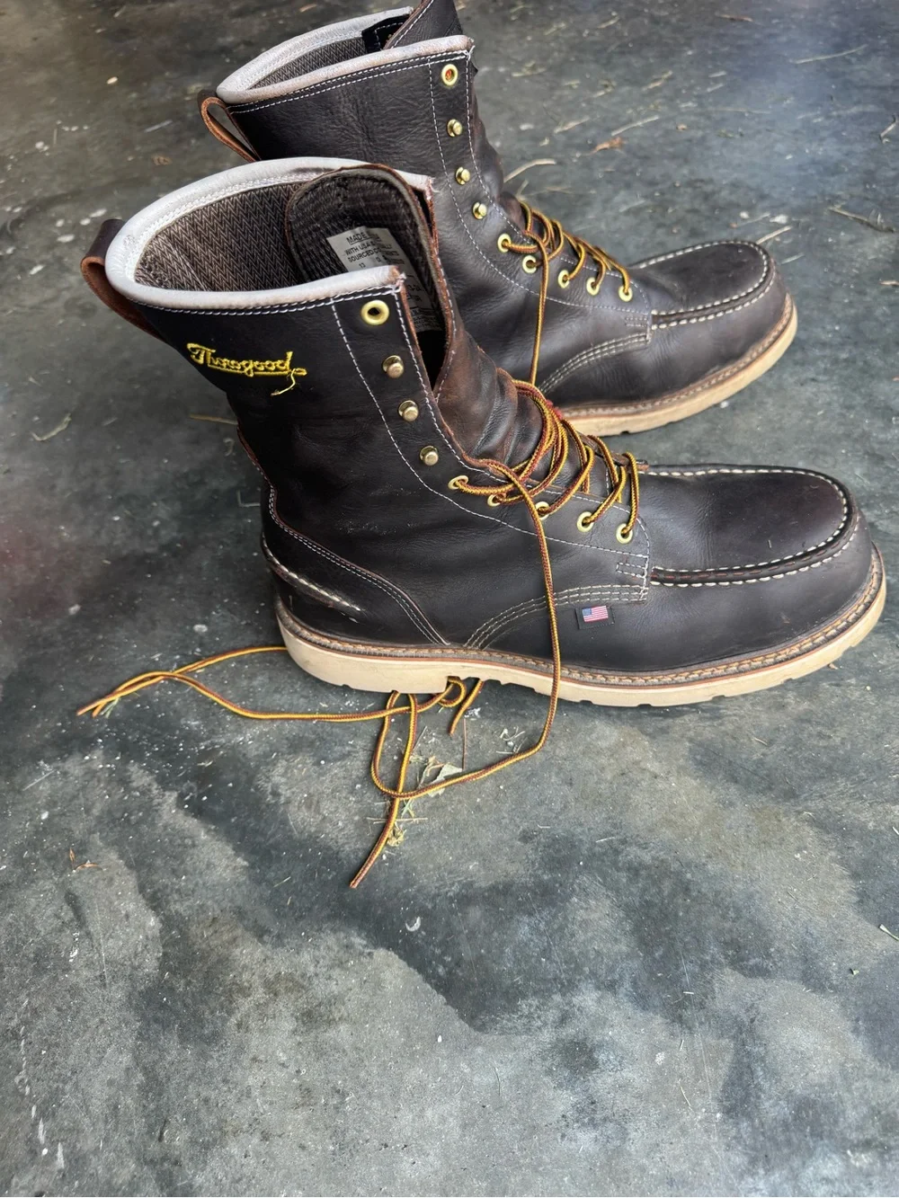 Thorogood steel toe Men's Brown Leather Moc Toe Work Boots 13D